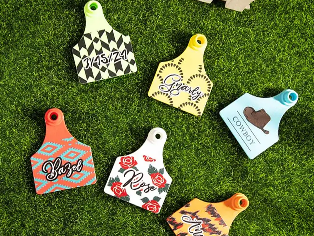 personalised cattle ear tags